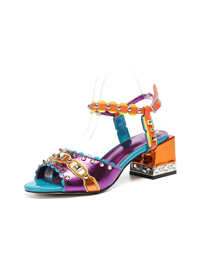 Sandales on sale multicolores talon