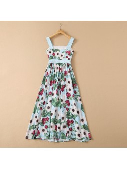 Robe longue à fleurs