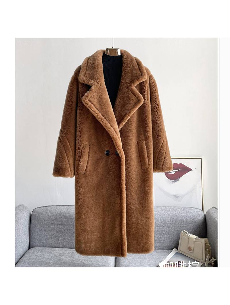 Manteau long teddy discount femme