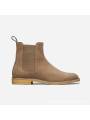 Chaussures Bottes Chelsea en véritable suède coloris caramel pour homme