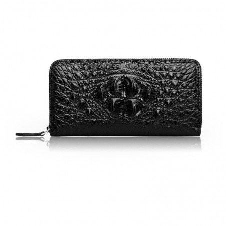 Female Long Wallet New Patent Leather Crocodile Pattern Ladies