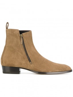 mens side zip suede boots