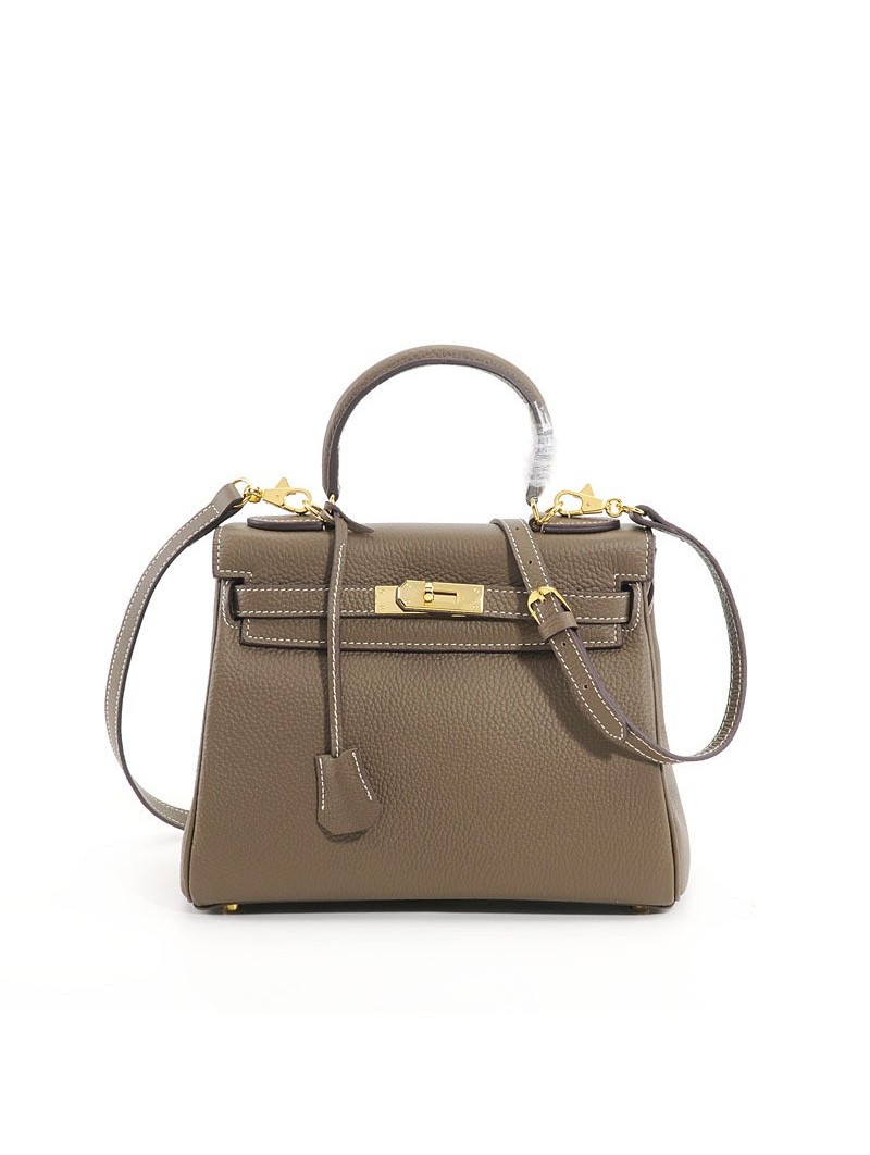 lufio Handbag with rounded handle in crocodile-effect patent leather Color  Brown