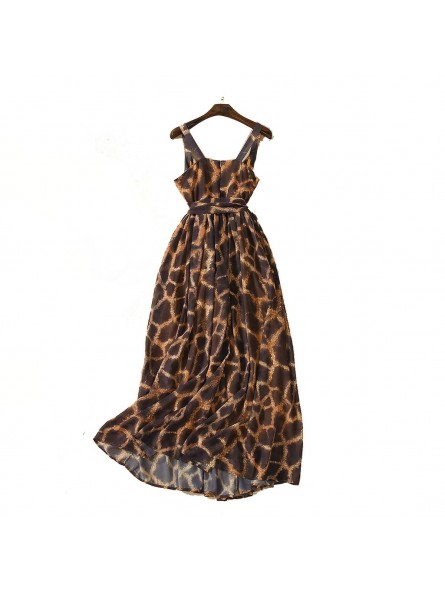 leopard long dress