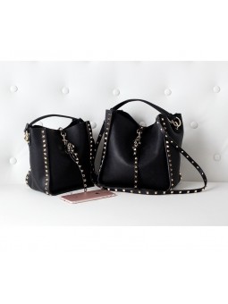 Rika, Studded leather bucket bag - Unique Designer Pieces