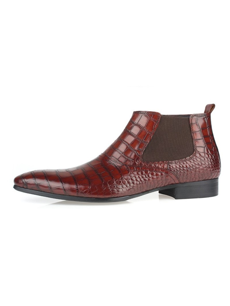 red crocodile boots
