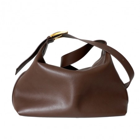 Brown Mini Soft Hobo Shoulder Bag
